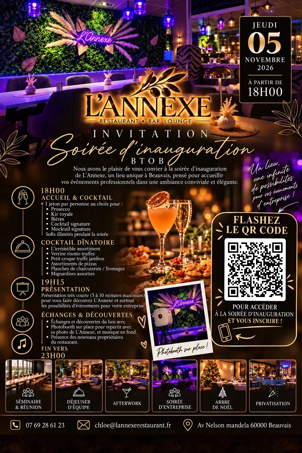 Affiche — Soirée d'inauguration BtoB à L’Annexe Beauvais